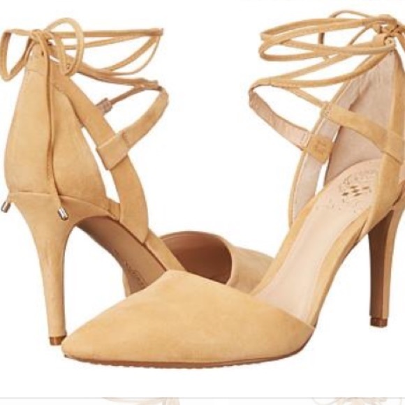 Vince Camuto Shoes - Vince Camuto Bellamy Tan Suede Heels